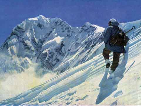 
Hermann Buhl On East Arete With Nanga Parbat Summit On Left - Nanga Parbat: Incorporating the Official Report of the Expedition of 1953 book
